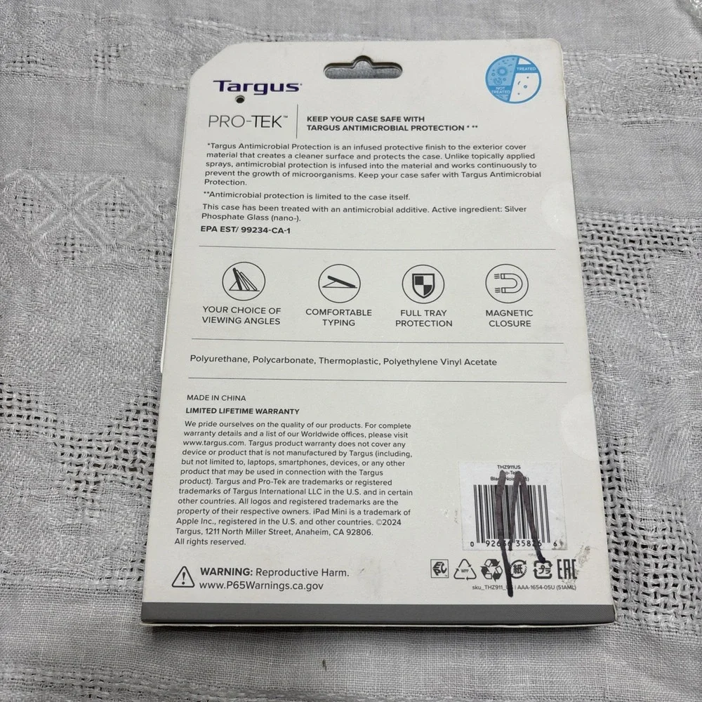 i Pad Mini Targus Pro-Tek Antimicrobial Case  iPad Mini (A17 Pro and 6th Gen.)